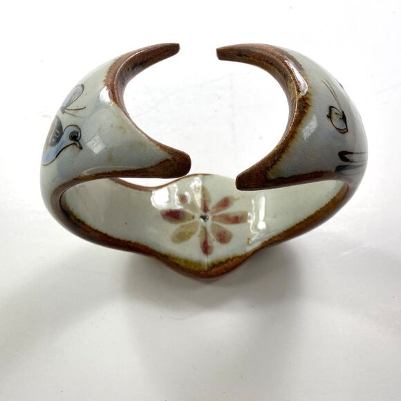 Mexican Folk Art Hand Painted Paschal Candle Holder (candle not included) signed - Picture 6 of 7